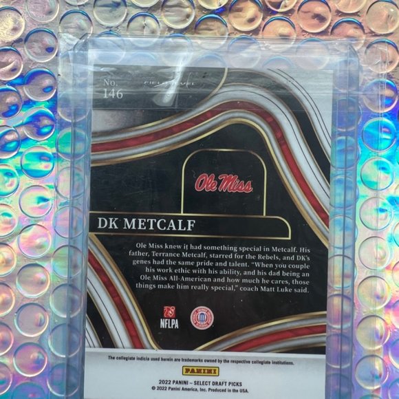 2022 Panini Select Draft Picks DK Metcalf #146 Field Level Ole Miss Card - Picture 2 of 2